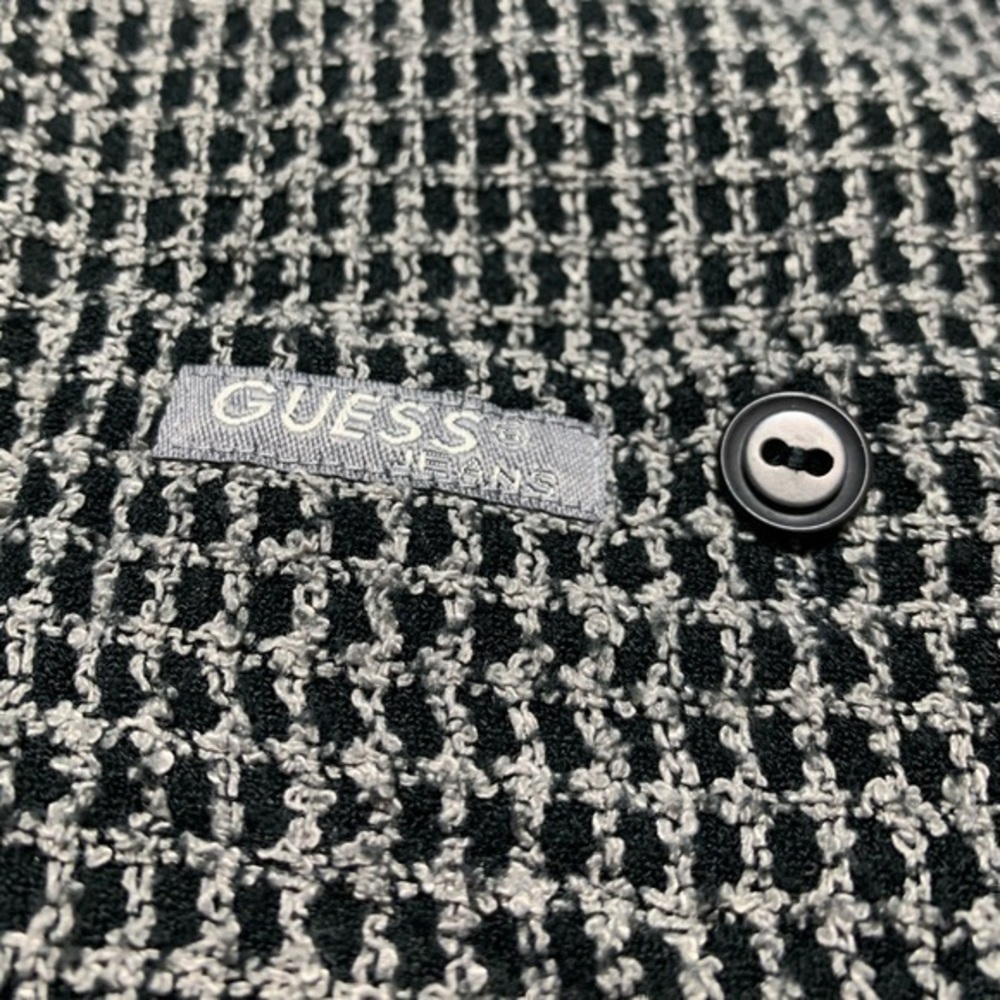 Japanese Style Sashiko Boro Stitch Knit Shirt Authentic Vintage Guess USA 80s πΈ - Picture 5 of 6